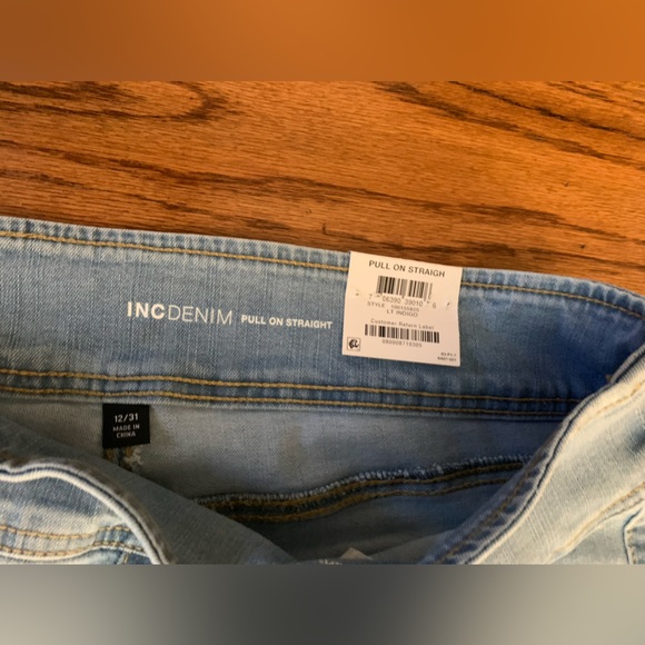 INC international concepts, blue denim, straight leg ankle pant size 12 - Picture 10 of 14